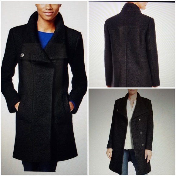 pressed boucle coat